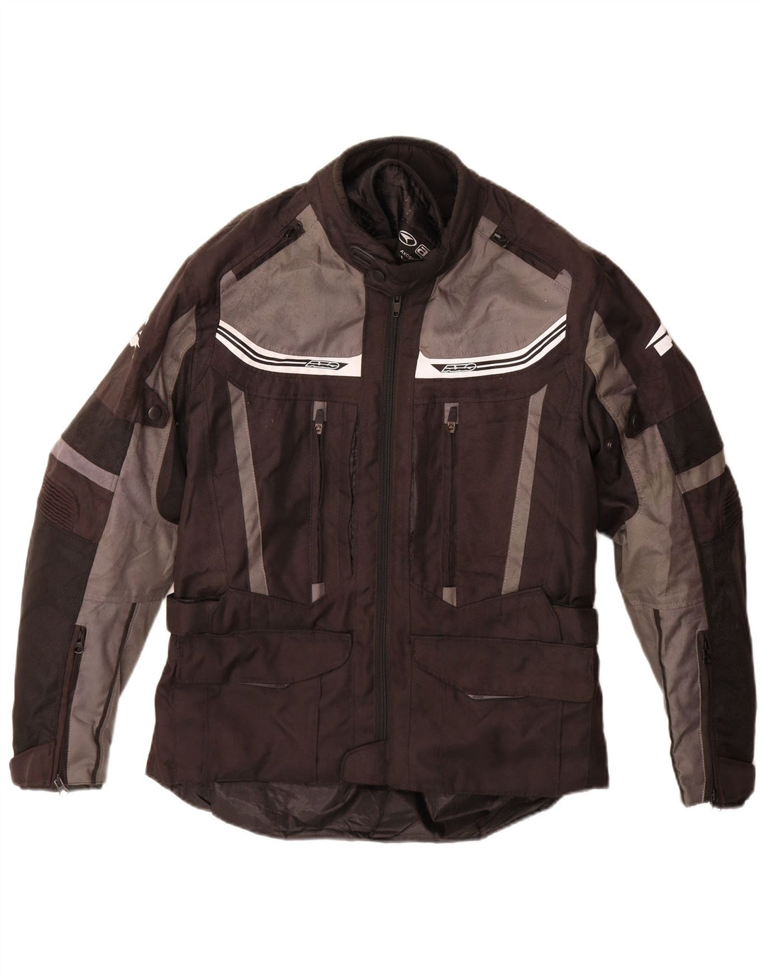 AXO Herren Motorstyle Racer Jacke UK 38 Mittelschwarzes Colourblock-Polyester