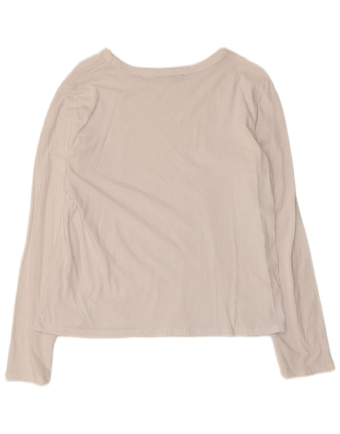 Zara Damen Top Langarm UK 18 XL Weiße Baumwolle