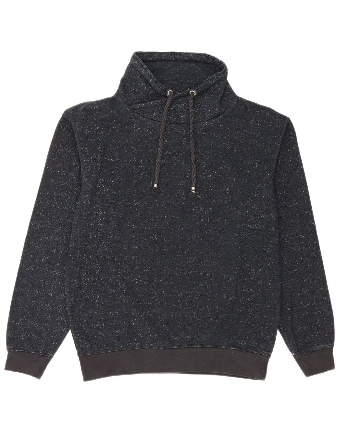 Zara Herren-Sweatshirt-Pullover, klein, marineblau gesprenkelte Baumwolle