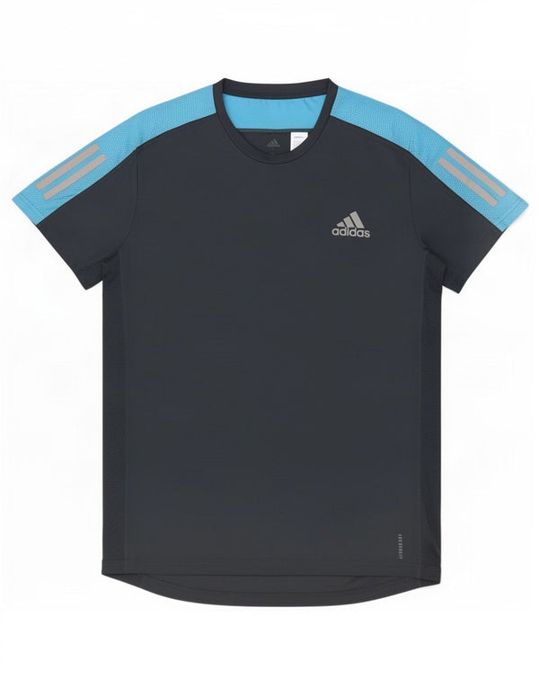 Adidas Herren Aeroready T-Shirt Top Small Grau Colourblock Polyester