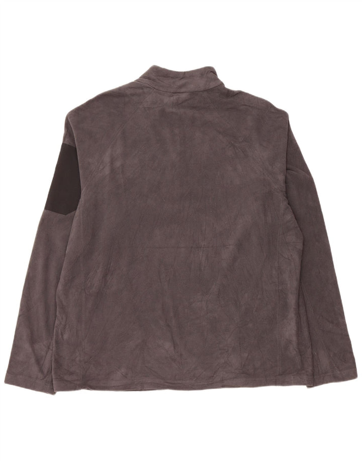 EDDIE BAUER Herren-Fleecepullover mit Reißverschluss, XL, grau, Polyester