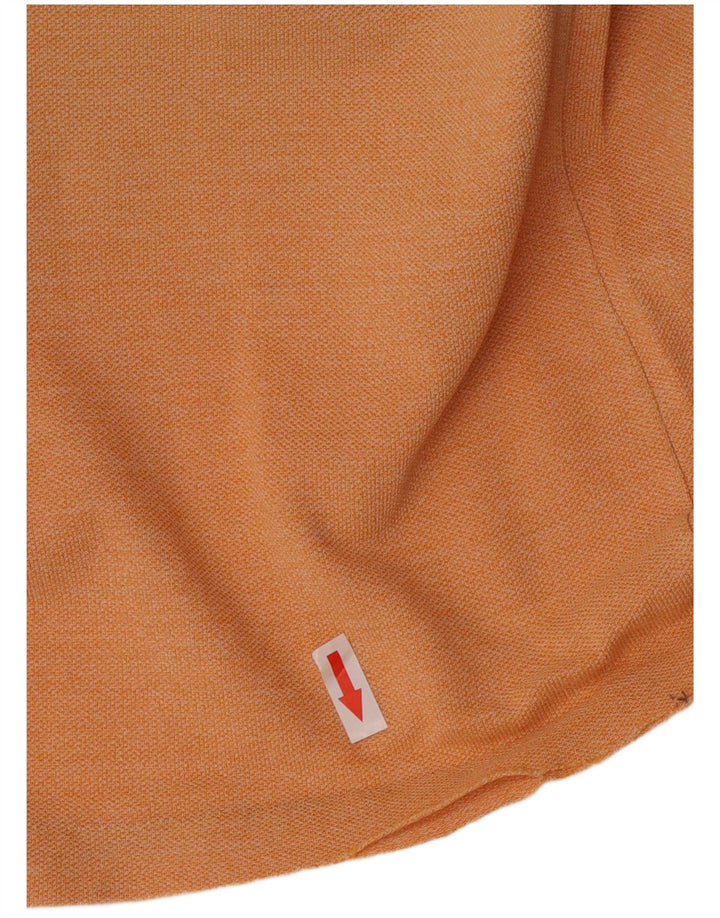 Lacoste Herren-Poloshirt, Größe 4, mittelorange, Colourblock-Baumwolle