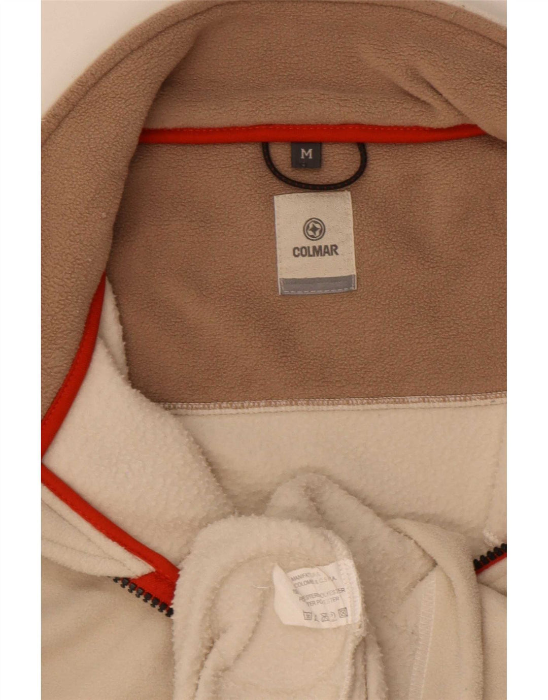 Colmar Herren-Fleecepullover mit Reißverschluss am Hals, mittelbeigefarbenes Polyester