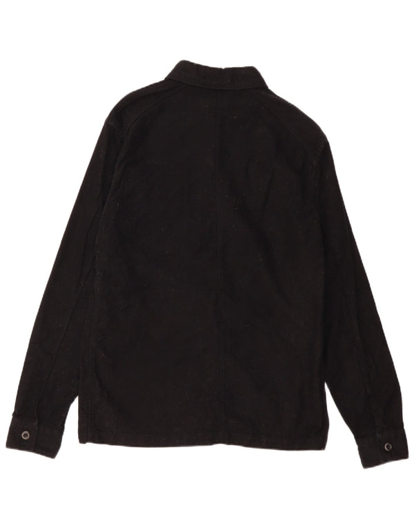 All Saints Herrenhemd, Größe S, Schwarz, Baumwolle