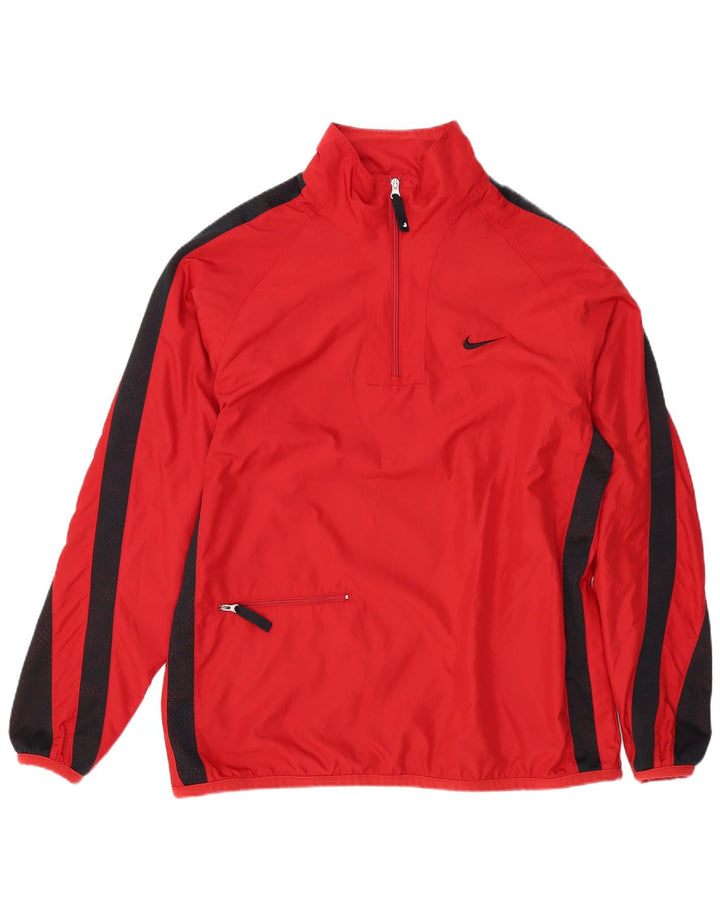 NIKE Herren Pullover Trainingsanzug Top Jacke XL Rot Colourblock Polyester