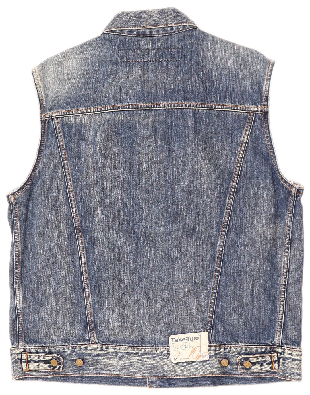 TAKE TWO Jeansweste für Jungen, 13–14 Jahre, XL, blaue Baumwolle