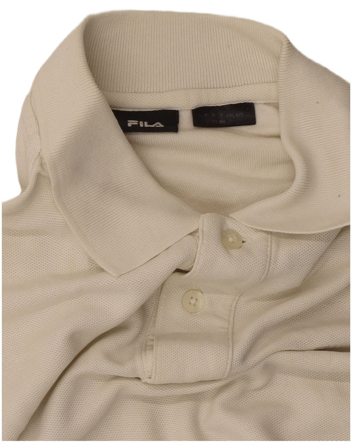 FILA Herren Poloshirt Small Off White