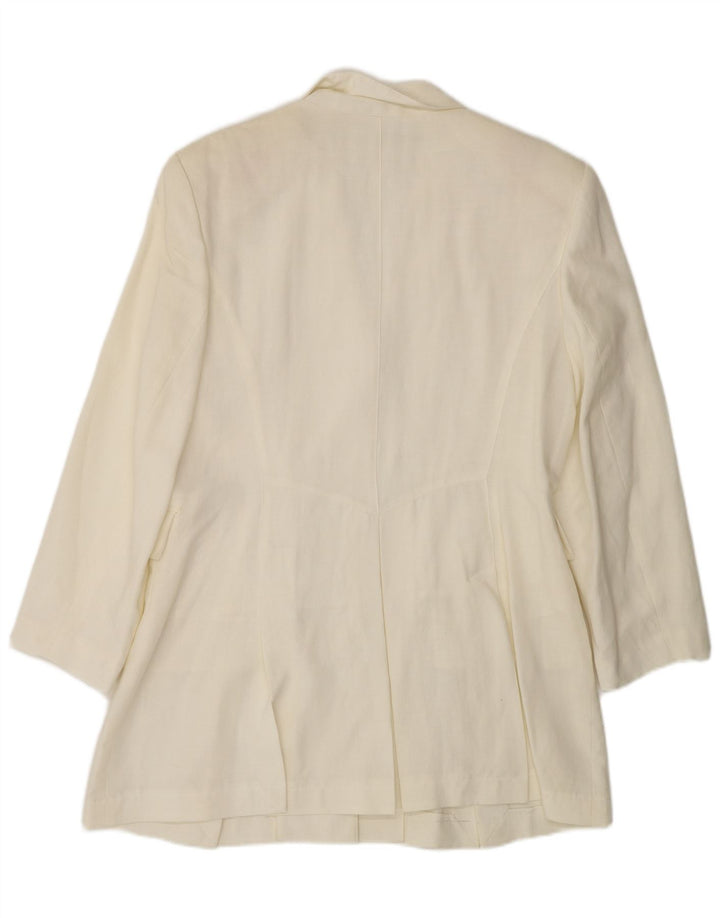 Viventy Damen Longline 3-Knopf-Blazerjacke EU 40 Medium Off White