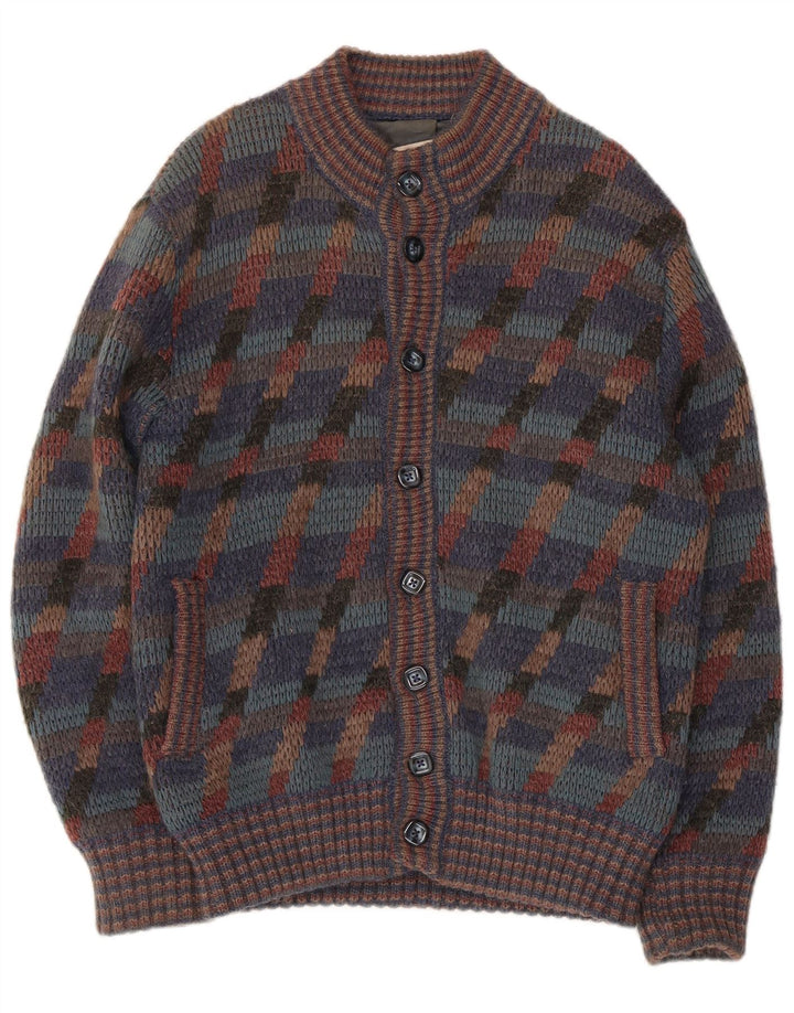 Vintage Herren Cardigan Pullover Medium Mehrfarbig gestreift
