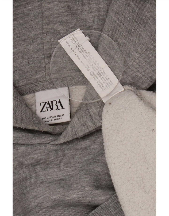 Zara Herren Kapuzenpullover Mittelgraues Polyester