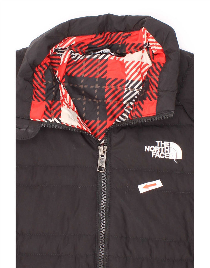 Wattierte Jacke für Jungen von The North Face, 7–8 Jahre, Größe S, Schwarz, Polyester