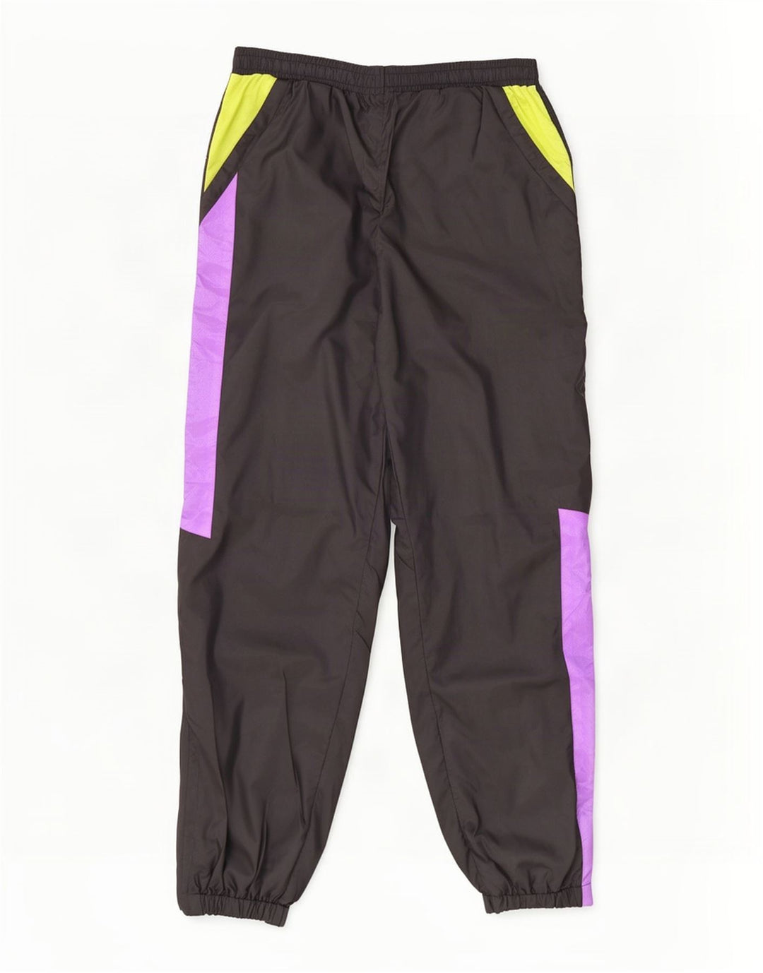 Vintage Herren-Trainingshose, Jogginghose, Mittelschwarz, Colourblock-Nylon
