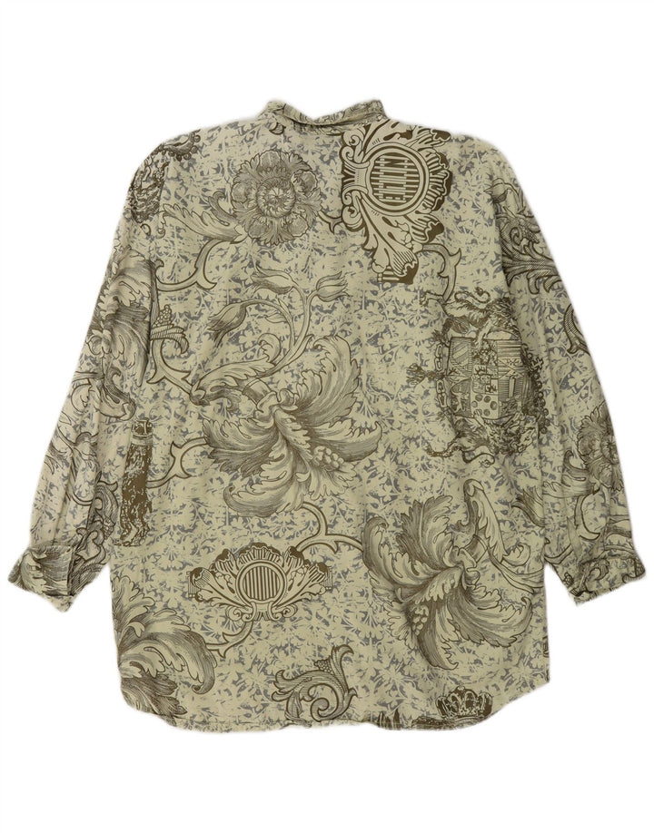 Vintage Herrenhemd Große grüne Paisley-Baumwolle
