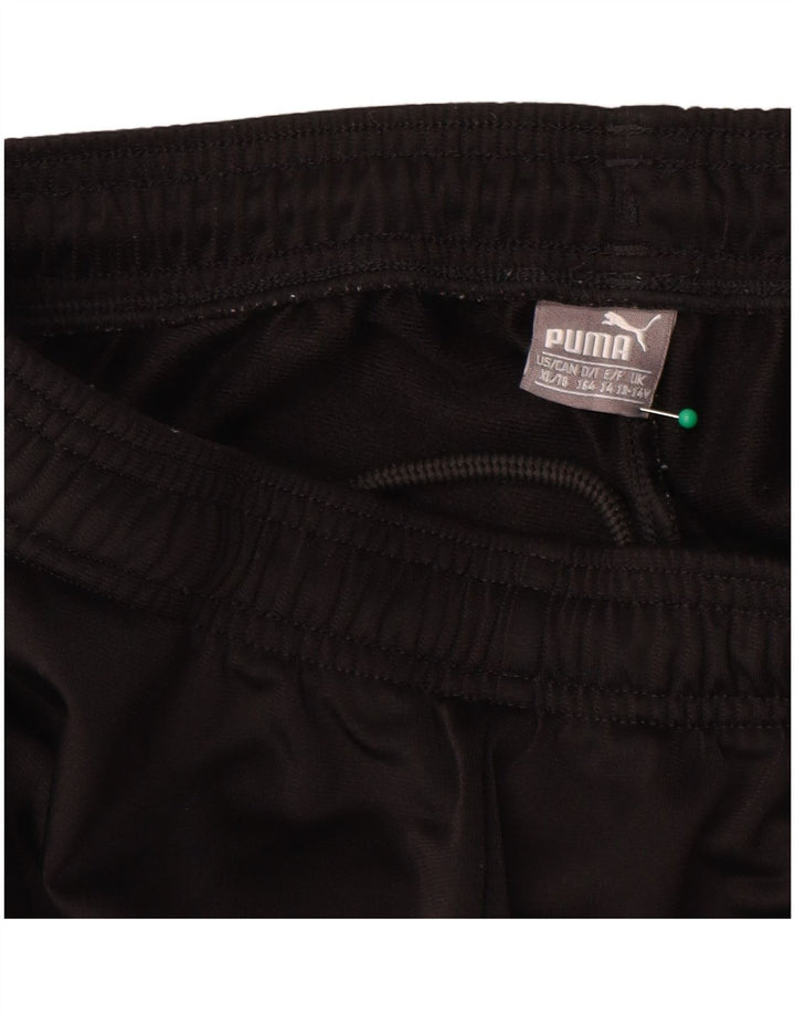 Puma Jungen-Trainingshose, Jogginghose, 13–14 Jahre, schwarzes Polyester