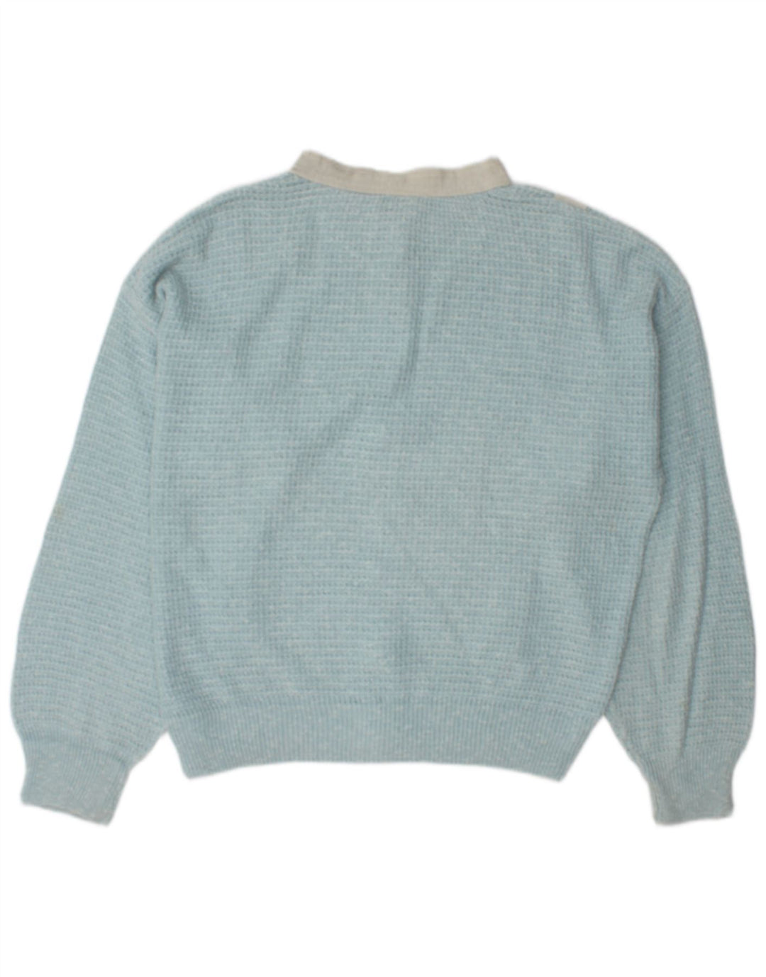 Maximilian Herren-Cardigan mit durchgehendem Reißverschluss, groß, blau, Farbblock