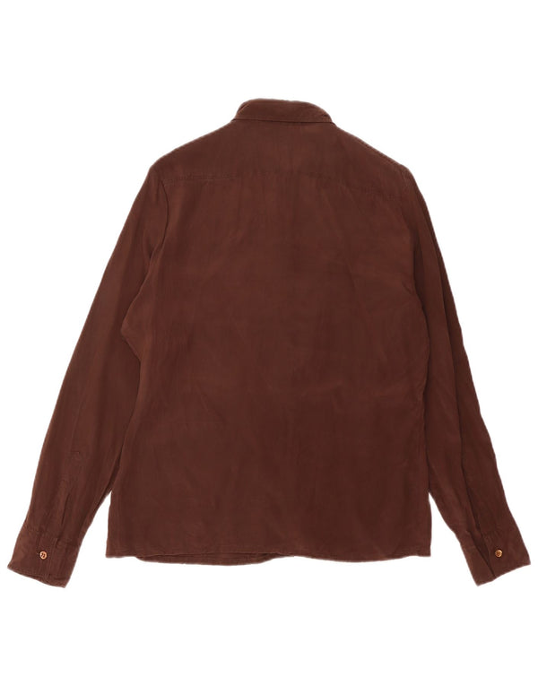 Franck Olivier Damenhemd IT 44 Mittelbraune Seide