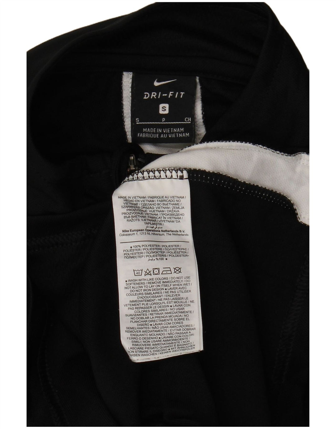 NIKE Herren Dri Fit Trainingsanzug-Oberteil, Jacke, Größe S, Schwarz, Farbblock-Polyester