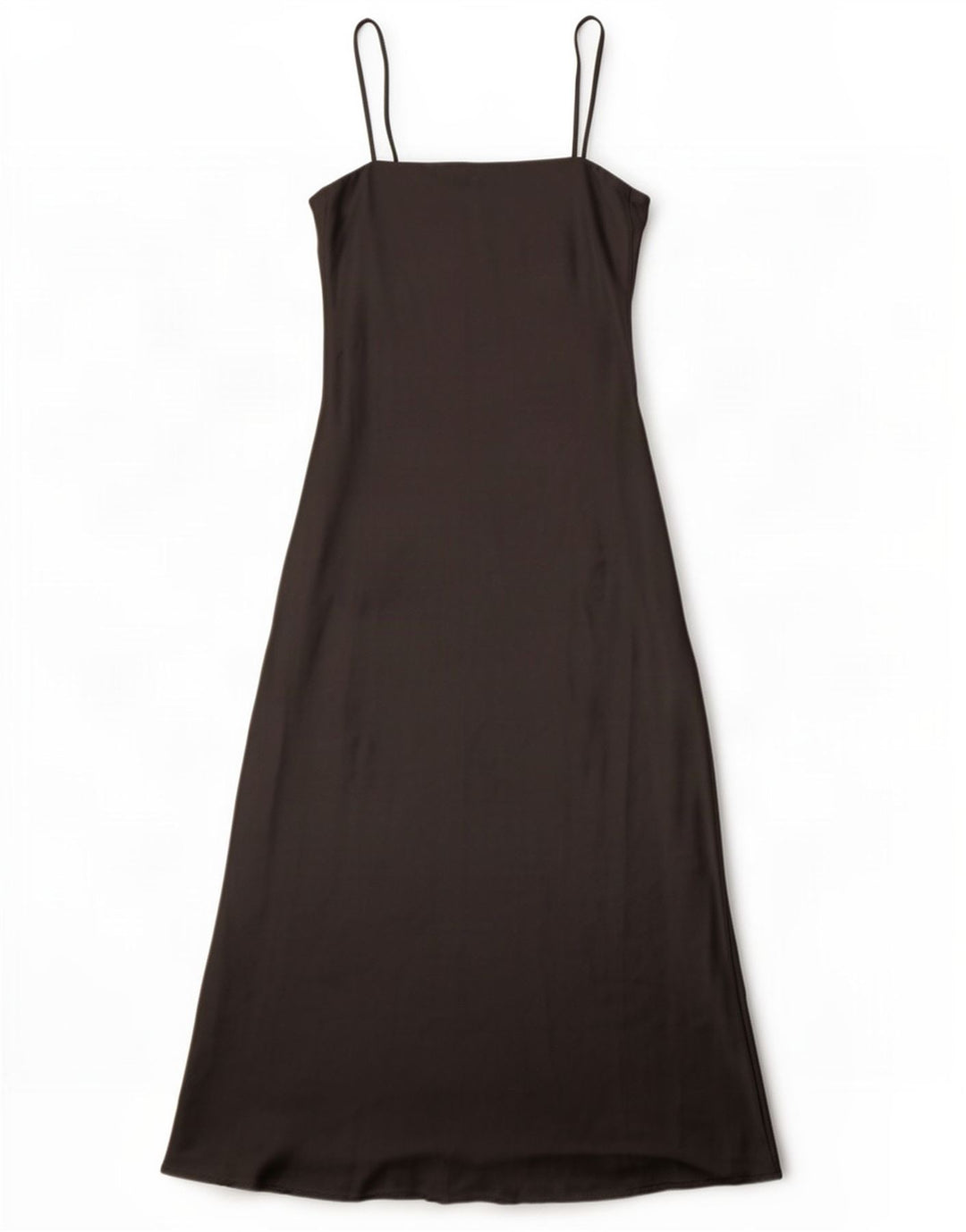 Zara Damen Maxi-Slip-Kleid UK 10 Small Schwarz Polyester