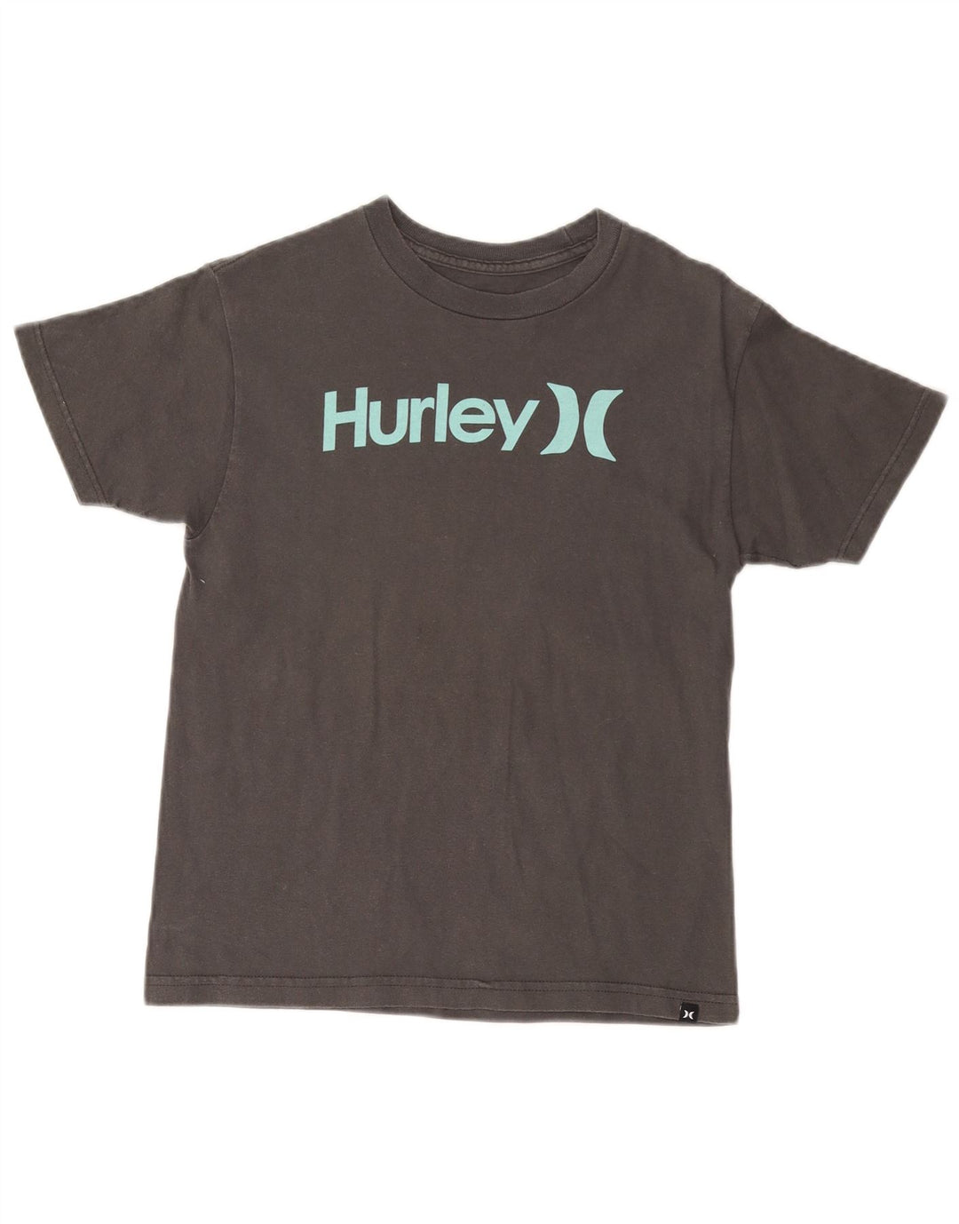 HURLEY Damen-T-Shirt mit klassischer Passform, Grafik, UK 18, mittelgraue Baumwolle
