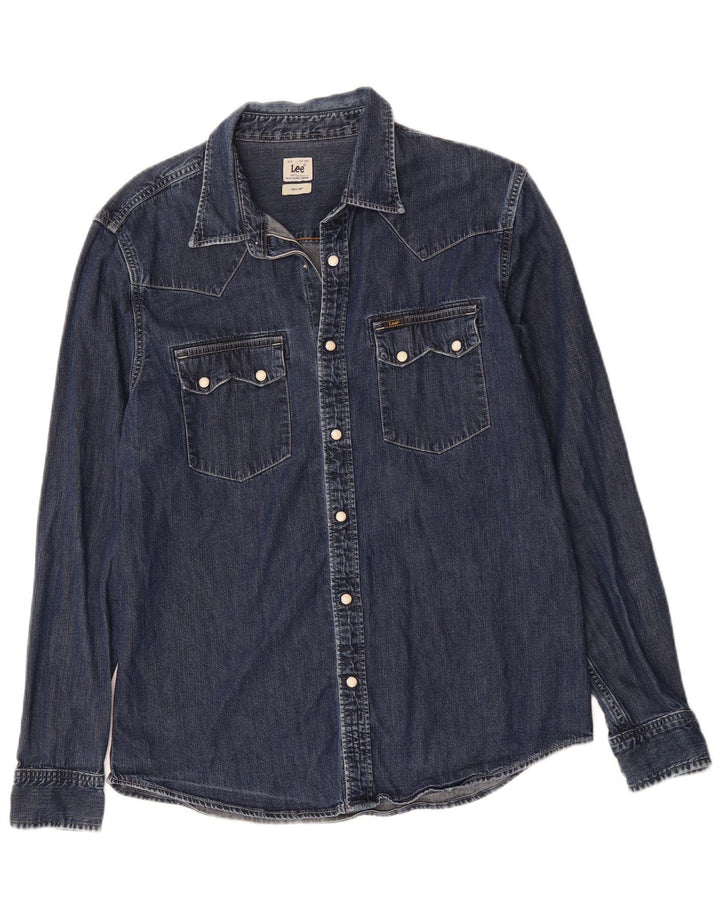 LEE Herren-Jeanshemd, große marineblaue Baumwolle