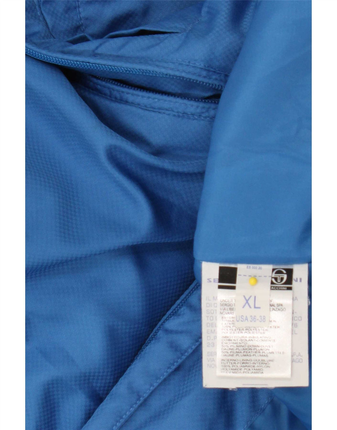 Sergio Tacchini Herren Graphic Wattierte Jacke UK 42 XL Blauer Farbblock