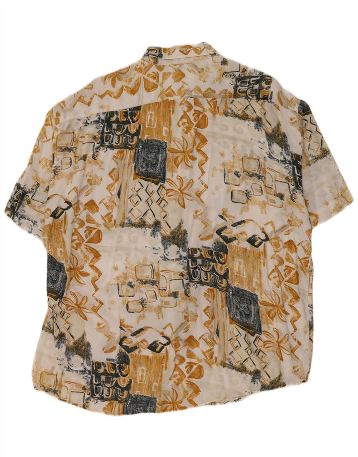 Canda Herren-Kurzarmhemd, groß, mehrfarbig, Patchwork-Viskose
