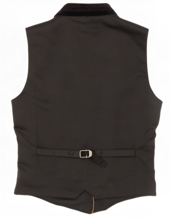 Stockerpoint Damen Samtweste IT 52 2XL Schwarz geblümt