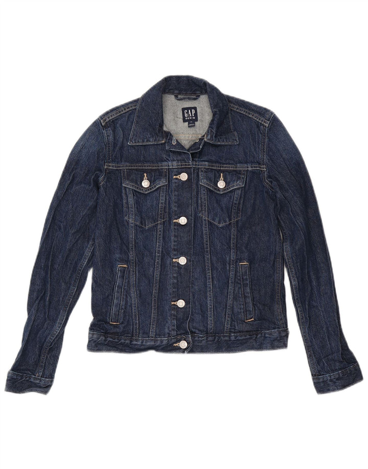 GAP Damen Jeansjacke UK 6 XS Marineblaue Baumwolle