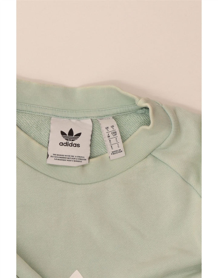 Adidas Herren Grafik-Sweatshirt-Pullover, klein, türkisfarbene Baumwolle