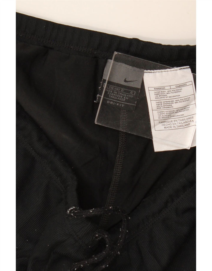 Nike Damen Dri Fit Sport Shorts US 12/14 Large Schwarz Polyester