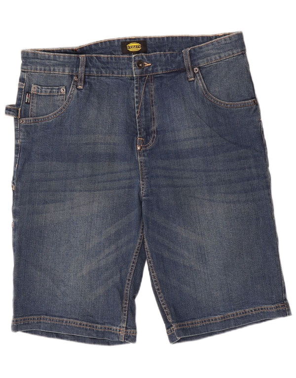 DIADORA Herren Cargo Denim Shorts W33 Mittelblaue Baumwolle