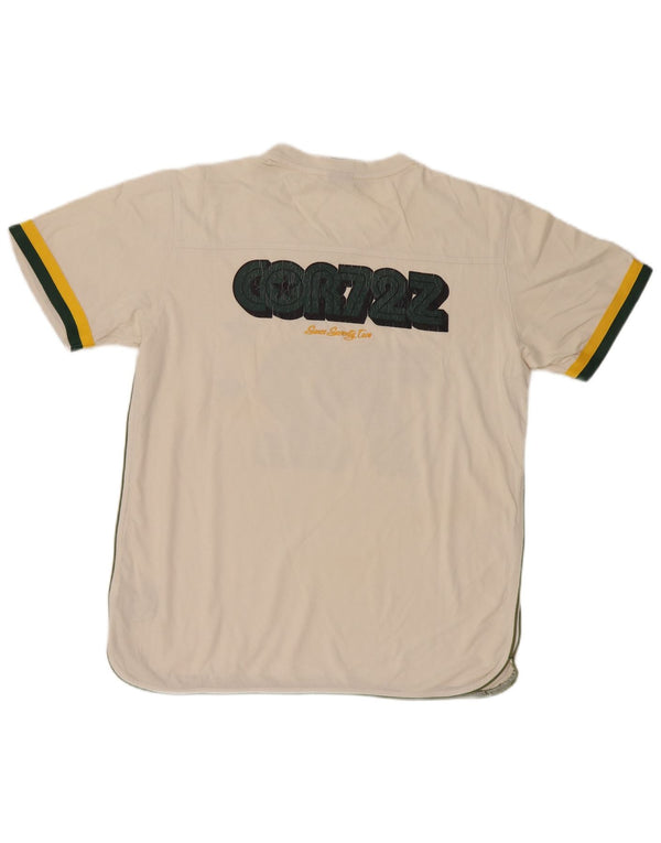 Nike Herren Grafik T-Shirt Top UK 42/44 Large Off White Cotton