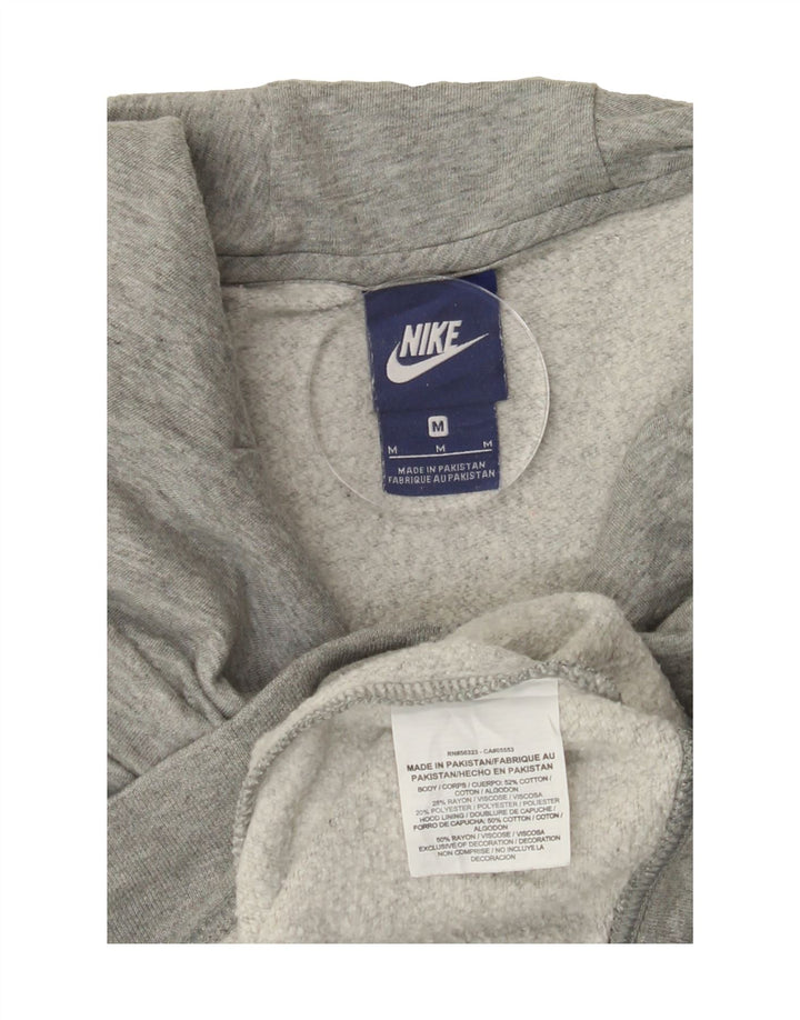 NIKE Womens Hoodie Jumper UK 14 Medium Grey Cotton Vintage Nike and Second-Hand Nike from Messina Hembry 