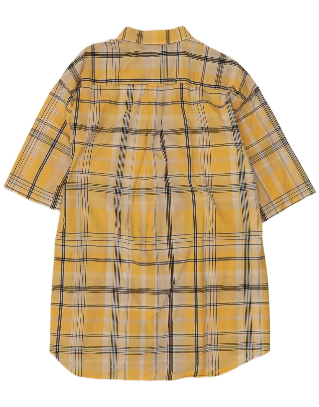 Nautica Herren-Kurzarmhemd XL, gelb kariert, Baumwolle