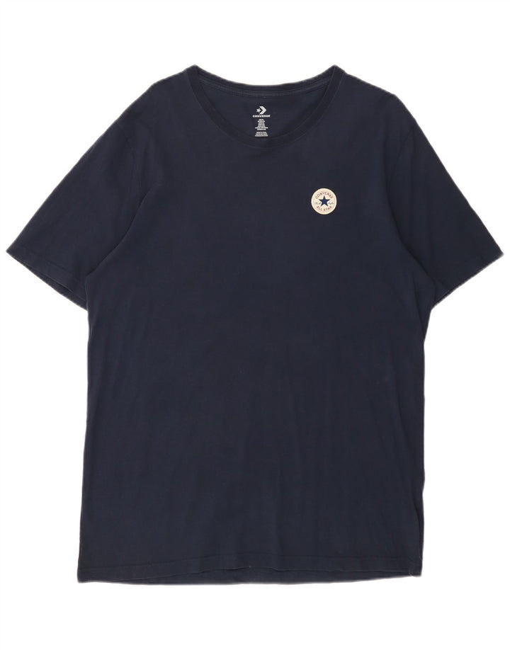 CONVERSE Herren T-Shirt Top XL Marineblau Baumwolle