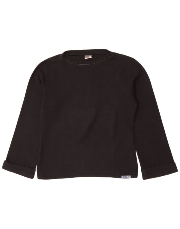 Belfe Damen Top Langarm UK 12 Medium Schwarz Polyester