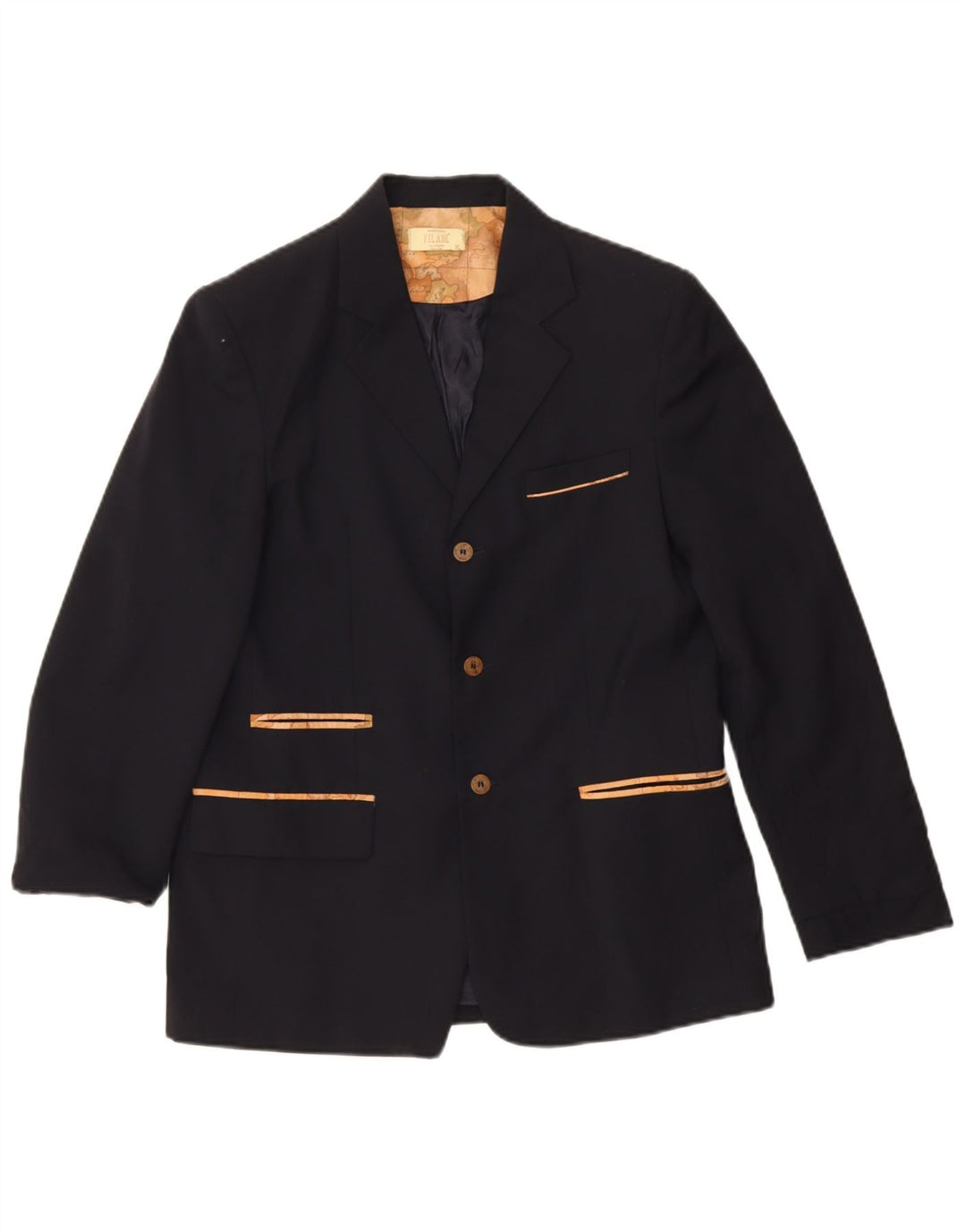 ALVIERO MARTINI Jungen-Blazerjacke mit 3 Knöpfen, 13–14 Jahre, XL, Marineblau
