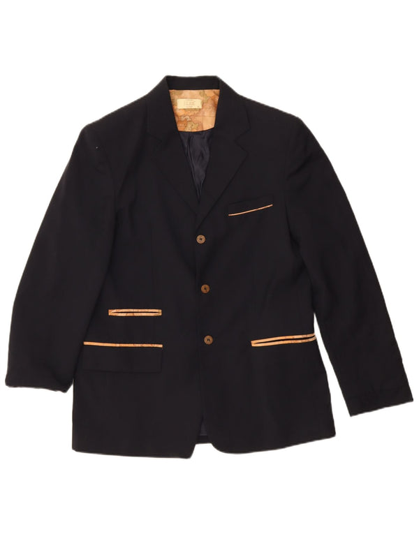 ALVIERO MARTINI Jungen-Blazerjacke mit 3 Knöpfen, 13–14 Jahre, XL, Marineblau