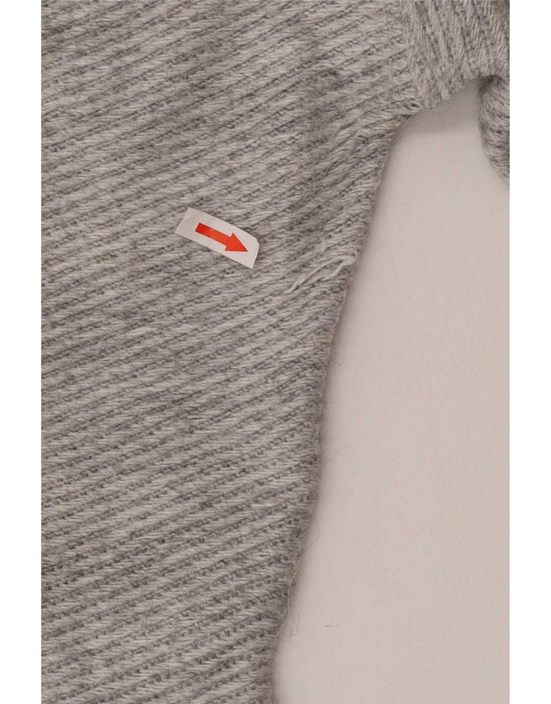 Zara Damen Asymmetrischer, übergroßer Pullover mit V-Ausschnitt, Gr. 10, Größe S, Grau