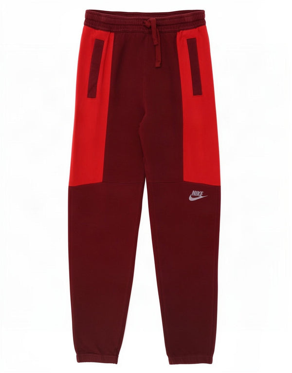 Nike Trainingshose für Jungen, Jogger, 12–13 Jahre, groß, Burgunderrot, Farbblock