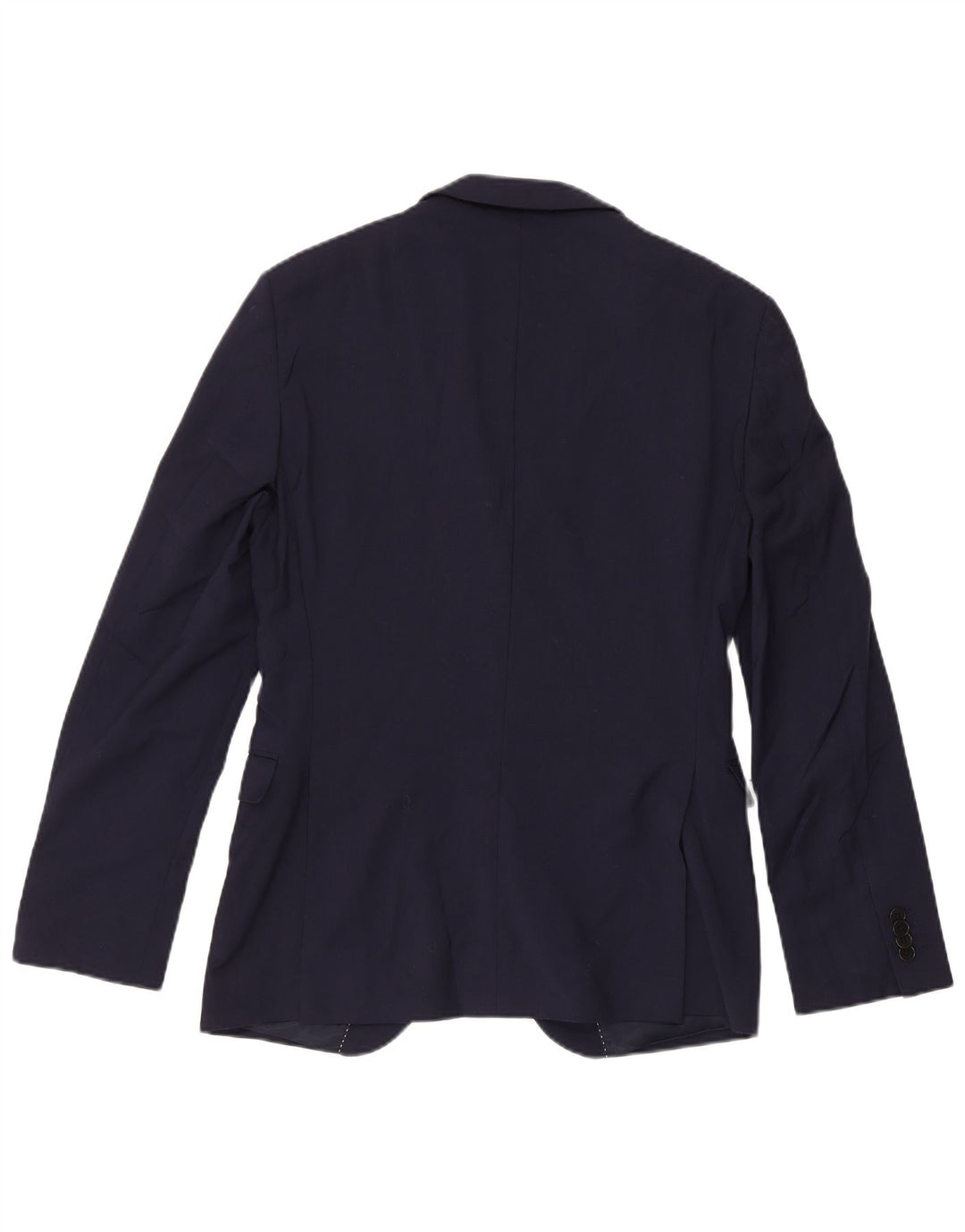 Dkny Herren Slim Fit 2-Knopf-Blazerjacke UK 38 Mittelmarineblaue Wolle