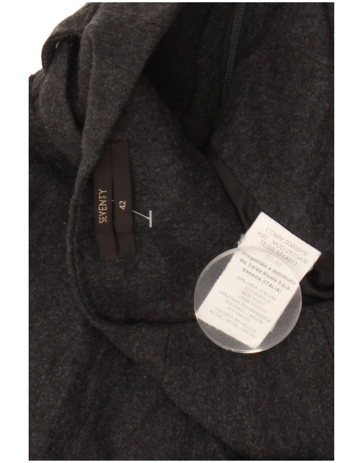 Seventy Damen-A-Linien-Rock IT 42 Medium W28 Grau gefleckte Schurwolle