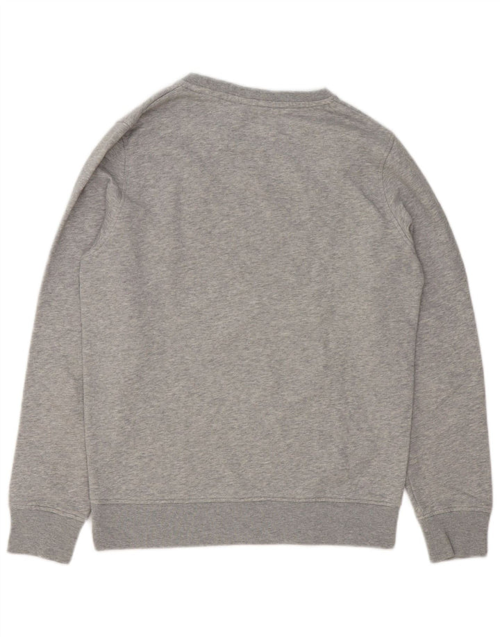 Gant Herren-Sweatshirt mit grafischem Muster, Größe S, grau gesprenkelte Baumwolle