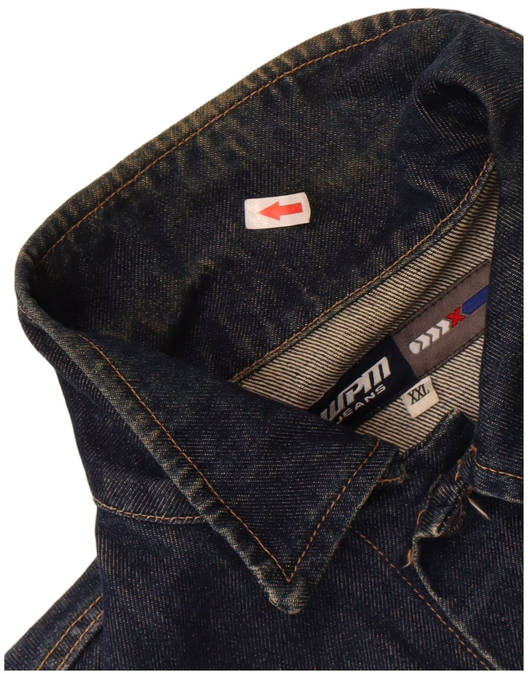 WPM Herren Jeansjacke UK 44 2XL Marineblau Baumwolle