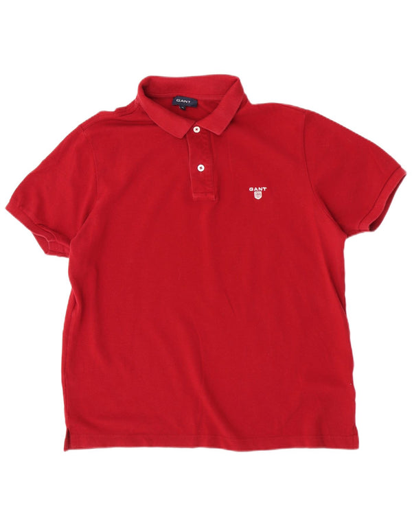 Gant Herren Poloshirt XL, rote Baumwolle
