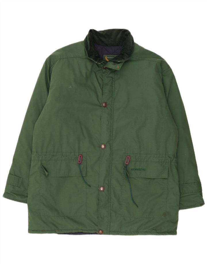 Vintage Herren Wattierte Jacke UK 44 2XL Grüne Baumwolle
