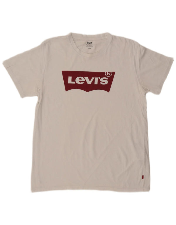 LEVI'S Herren-T-Shirt mit Grafik, mittelweiße Baumwolle