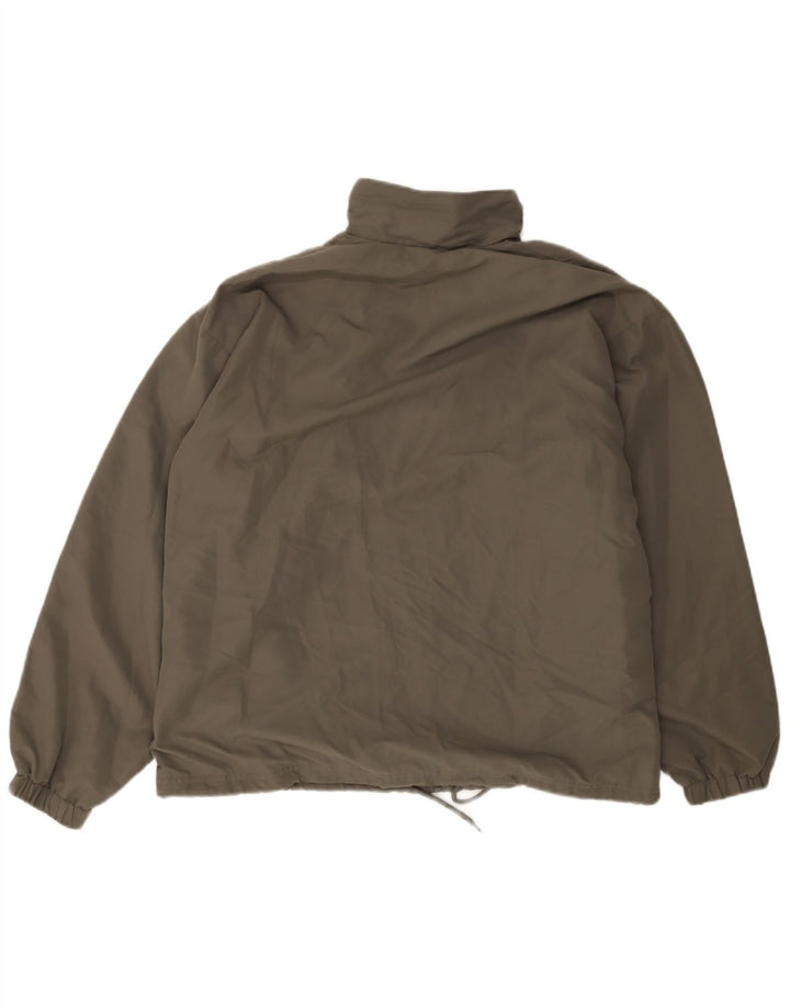 Reebok Herren-Trainingsanzug-Top-Jacke aus mittelgrünem Colourblock-Polyester