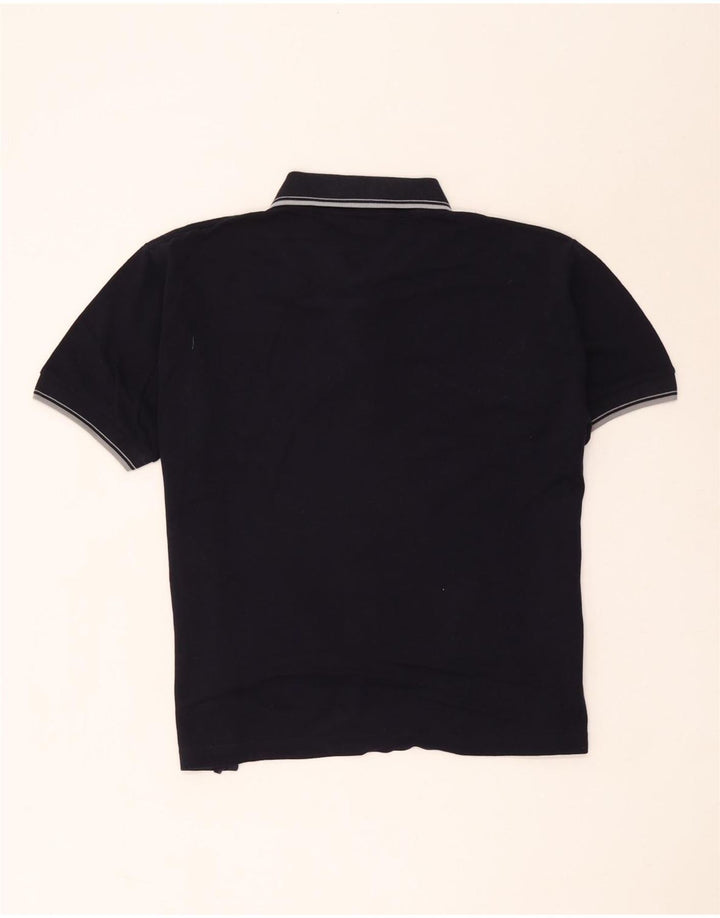 Kappa Herren-Poloshirt, groß, marineblau, gestreift, Baumwolle
