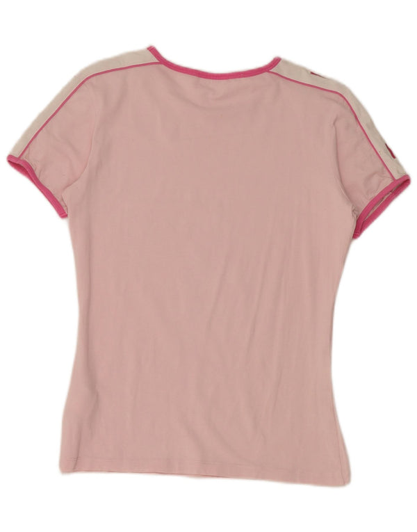 North Sails Damen-T-Shirt mit Grafik, UK 12, mittelrosa, Colourblock-Baumwolle